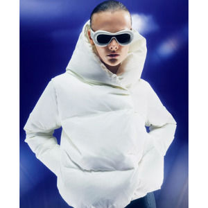 NWOT Sweaty Betty Down Cocoon Puffa Jacket in Lily White Size Medium (8-10)